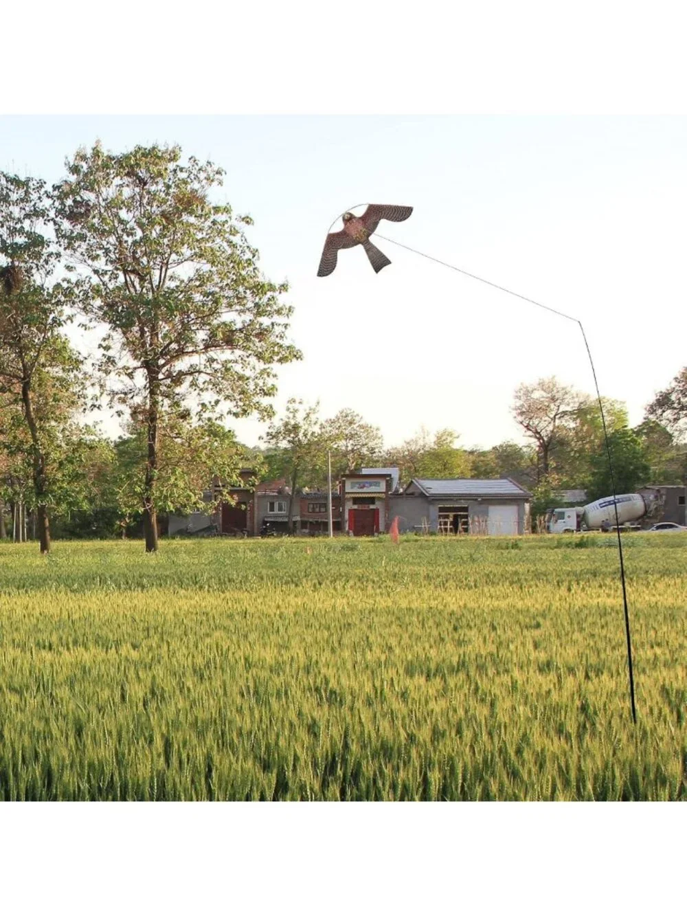 Flying Bird Scare Kite with 4m Pole - Effective Bird Deterrent for Gardens